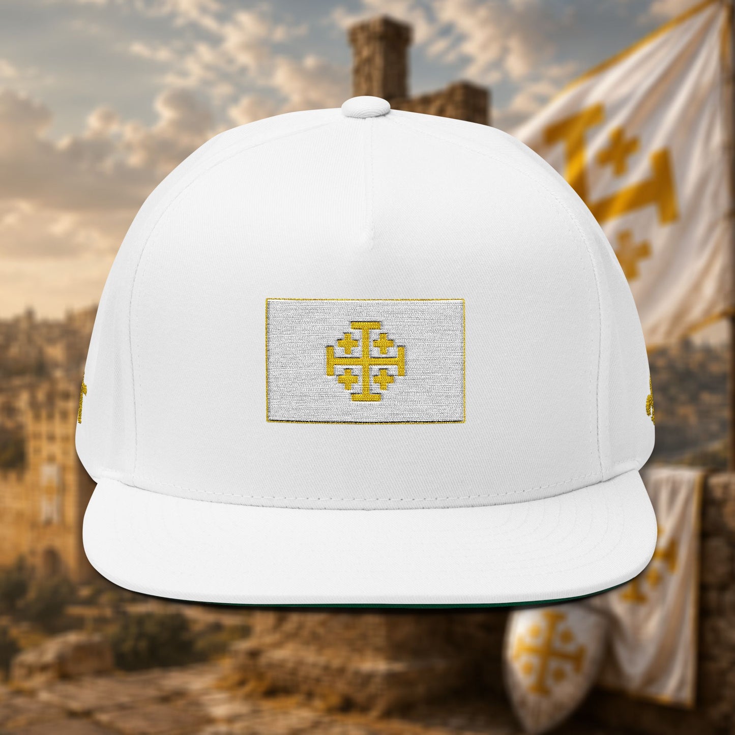 The Holy Land - Premium White Snapback Cap